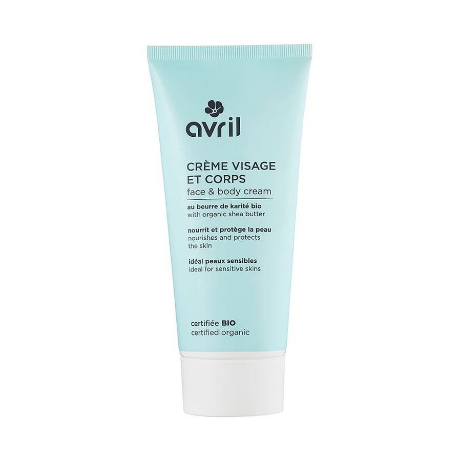 Avril Organic shea butter cream Face and Body Sensitive Skin 200ml (6.76fl oz) - FrenchBeautyHub