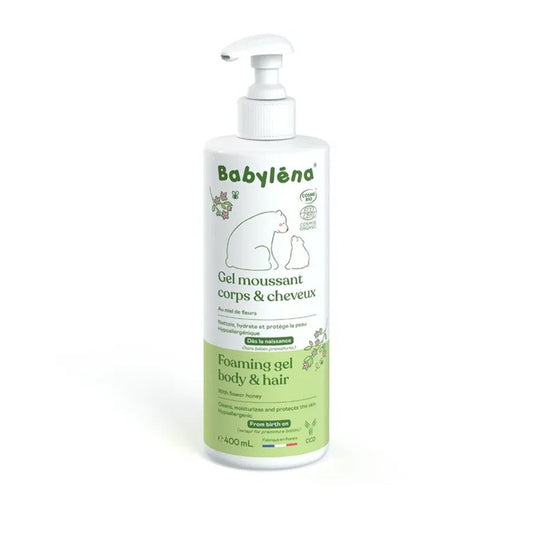 Babylena Bioes Foaming Gel Hair & Body from birth 400ml (13.53fl oz) - FrenchBeautyHub