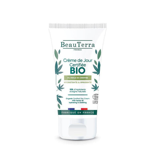 Beauterra Organic Hemp Oil Day Cream with Shea Butter 50ml (1.69fl oz) - FrenchBeautyHub