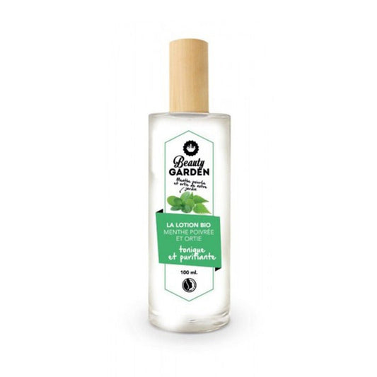 Beauty Garden Organic peppermint & Nettle lotion - Toning and purifying 100ml (3.38fl oz) - FrenchBeautyHub