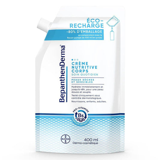 Bepanthen Derma Nutritive Body Cream Eco - Refill Dry and sensitive skin 400ml (13.52fl oz) - FrenchBeautyHub