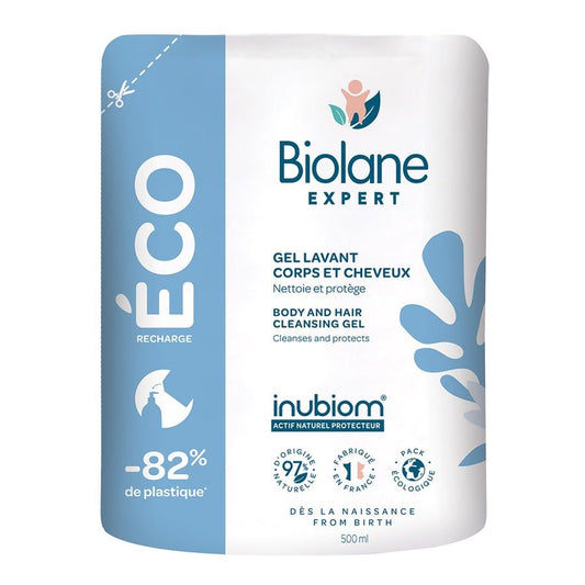 Biolane Expert Baby Cleansing Gel Eco - Refill Body & hair 500ml (16.91fl oz) - FrenchBeautyHub
