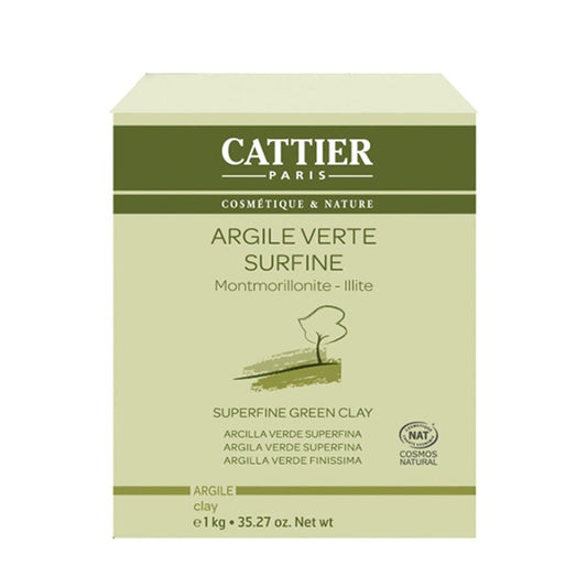 Cattier Clay Superfine Green Clay 1kg (35.27 oz) - FrenchBeautyHub