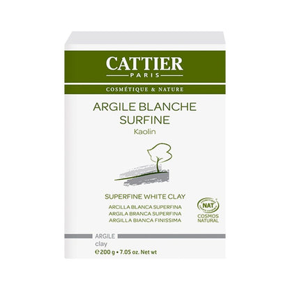 Cattier Organic Supersoft White Clay 200g (7.05 oz) - FrenchBeautyHub