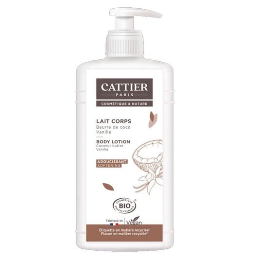 Cattier Organic Vanilla Coco Butter Body Lotion 500ml (16.90fl oz) - FrenchBeautyHub