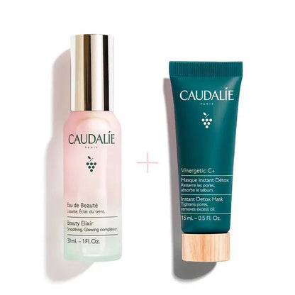 Caudalie Beauty Elixir Coffret for Glowing Skin - Anti - Dull Complexion Treatment - FrenchBeautyHub