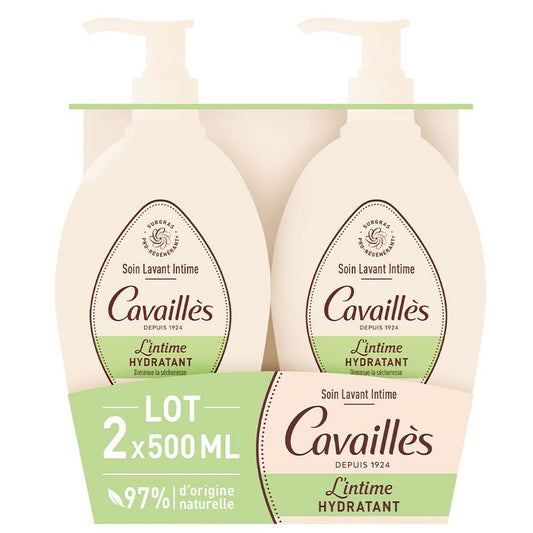 Cavaillès Intimate Dryness Hydrating Cleansing Care Drought 500ml x2 (16.91fl oz x2) - FrenchBeautyHub