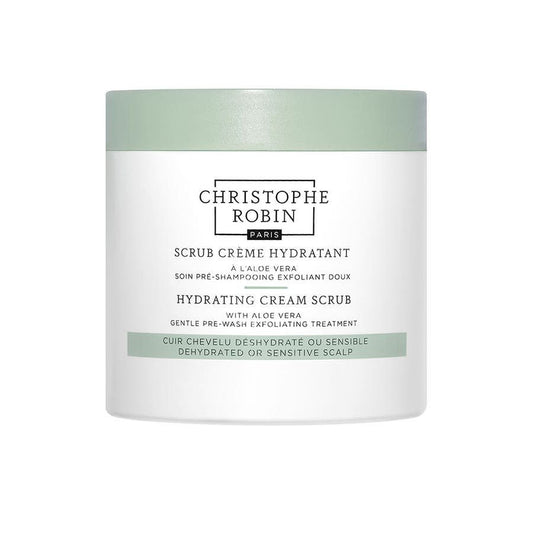 Christophe Robin Hydrating Ritual Scrub Cream Hydrating Dehydrated or sensitive scalp 250ml (8.45fl oz) - FrenchBeautyHub