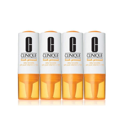 Clinique Fresh Pressed Daily Booster Pure 10% Vitamin C 8.5ml x4 (0.27fl oz x4) - FrenchBeautyHub