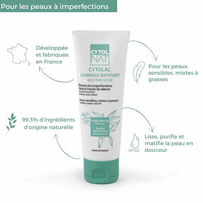 Cytolnat Mattifying Scrubs 75ml (2.53fl oz) - FrenchBeautyHub