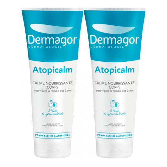 Dermagor Atopicalm Face And Body Softener 250ml x2 (8.45fl oz x2) - FrenchBeautyHub