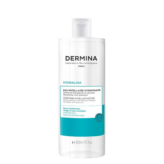 Dermina Hydralina Micellar Water for Normal to Dry Skin 400ml (13.52fl oz) - FrenchBeautyHub