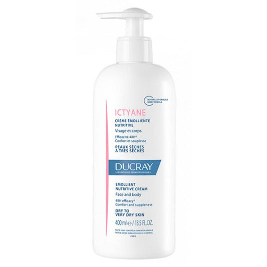 Ducray Ictyane Emollient Nutritive Cream Dry To Very Dry Skins 400ml (13.52fl oz) - FrenchBeautyHub