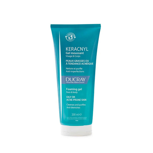 Ducray Keracnyl Foaming cleansing face gel oily skin 200ml (6.76fl oz) - FrenchBeautyHub