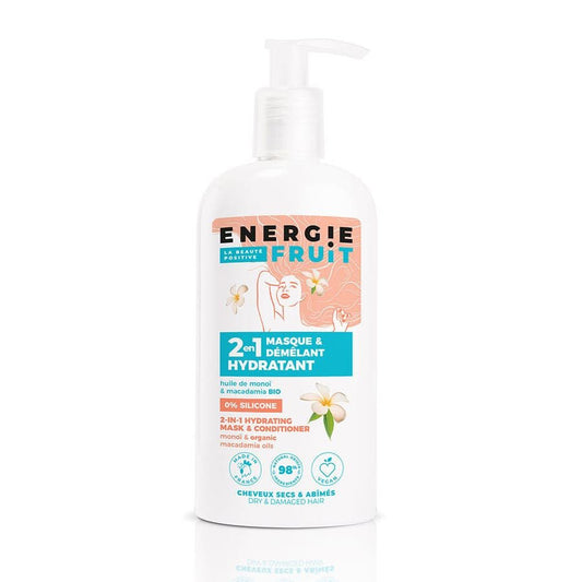 Energie Fruit 2 In 1 Masks Monoe & Organic Macadamia Oil Damaged Hair 300ml (10.14fl oz) - FrenchBeautyHub
