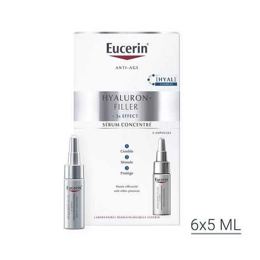 Eucerin Hyaluron - Filler + 3x Effect Concentrate 5ml x6 (0.16fl oz x6) - FrenchBeautyHub