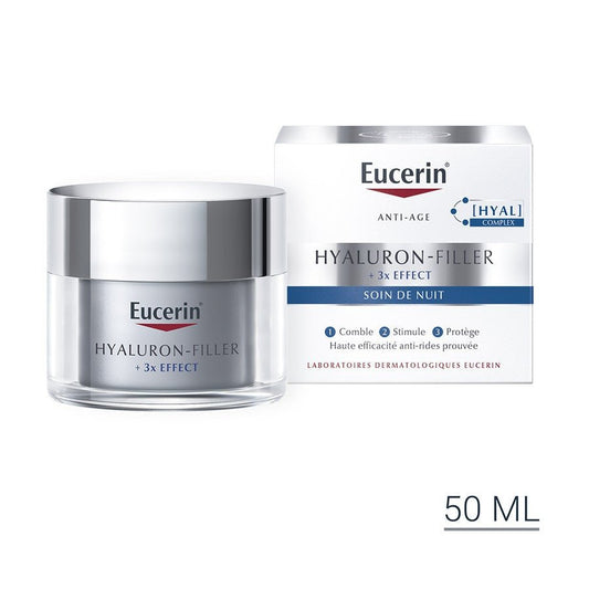 Eucerin Hyaluron - Filler + 3x Effect Night Care + 3x Effect 50ml (1.69fl oz) - FrenchBeautyHub