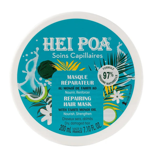 Hei Poa Hair Care Tahitian Monoi Repair Masks 200ml (6.76fl oz) - FrenchBeautyHub