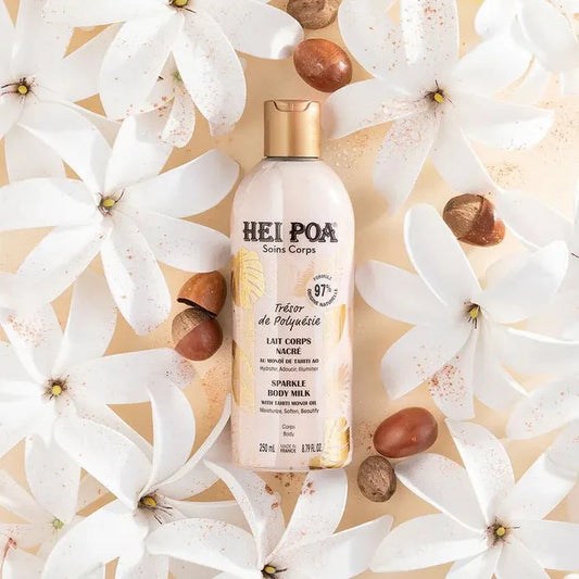 Hei Poa Pearly Body Milk Trésor de Polynésie 250ml (8.45 fl oz) - FrenchBeautyHub