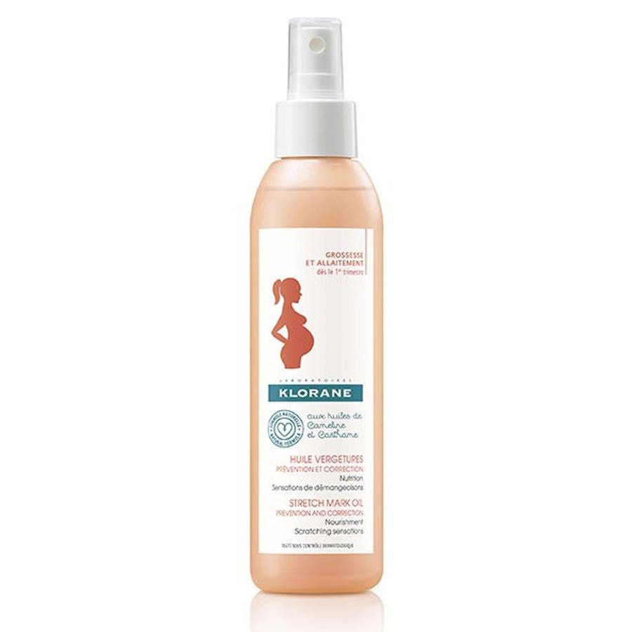 Klorane Beautiful mum Stretch Mark Care Oil 200ml (6.76fl oz) - FrenchBeautyHub