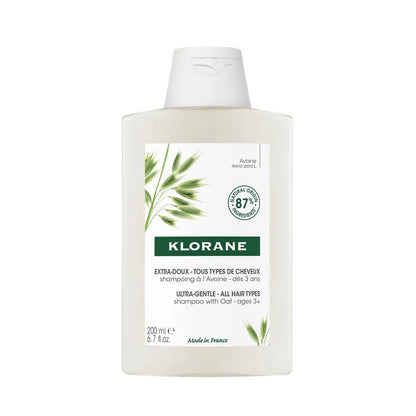 Klorane Ultra - Gentle Shampoo with Oat Milk for All Hair Types - FrenchBeautyHub