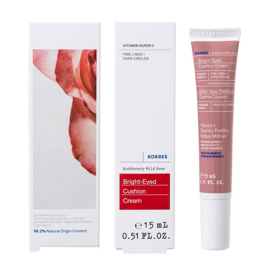 Korres Wild Rose Radiance & First Wrinkles Eye Contour 15ml (0.50fl oz) - FrenchBeautyHub