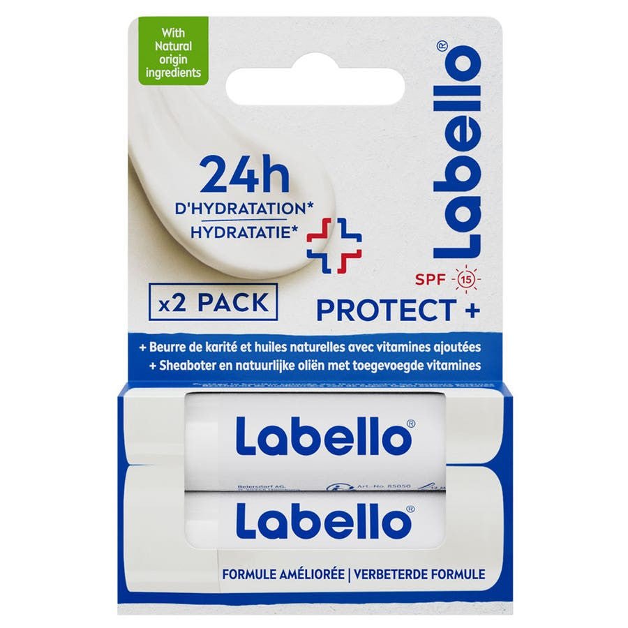 Labello Med Protection Spf15 4.8g x2 (0.16 oz x2) - FrenchBeautyHub