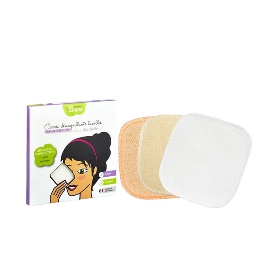 Les Tendances D'Emma Colouring Washable Make - up Remover Tiles Eco Belle x3 - FrenchBeautyHub