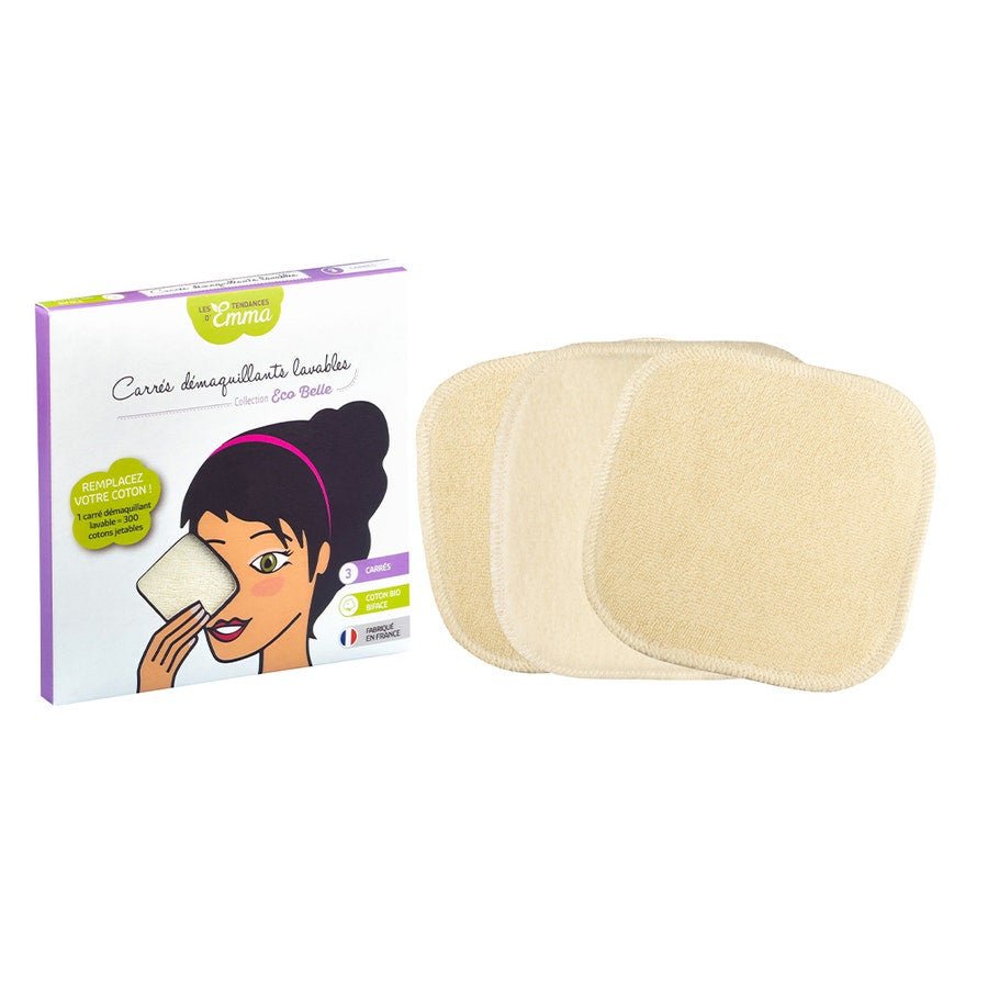 Les Tendances D'Emma Eco Belle Biface Washable Make - Up Remover Sticks Organic Cotton x3 - FrenchBeautyHub