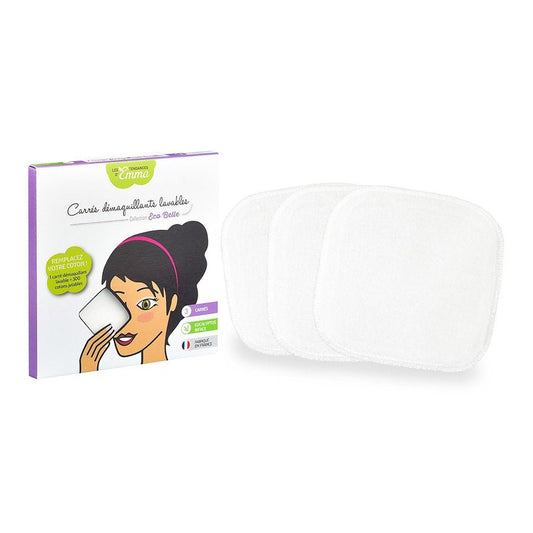 Les Tendances D'Emma Eucalyptus Washable Make - up Removers Squares Eco Belle x3 - FrenchBeautyHub