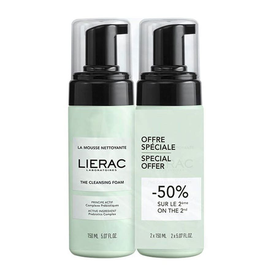 Lierac Make - up Removers Cleansing Foam All Skin Types 150ml x2 (5.07fl oz x2) - FrenchBeautyHub