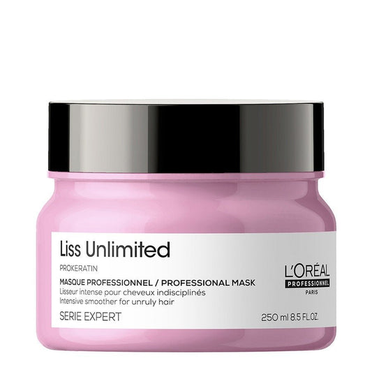 L'Oreal Professionnel Liss Unlimited Pro Keratin Intense Smoothing Mask for Unruly Hair 250ml (8.45 fl oz) - FrenchBeautyHub