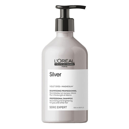 L'Oreal Professionnel Silver Whitening shampoo for grey and white hair - FrenchBeautyHub