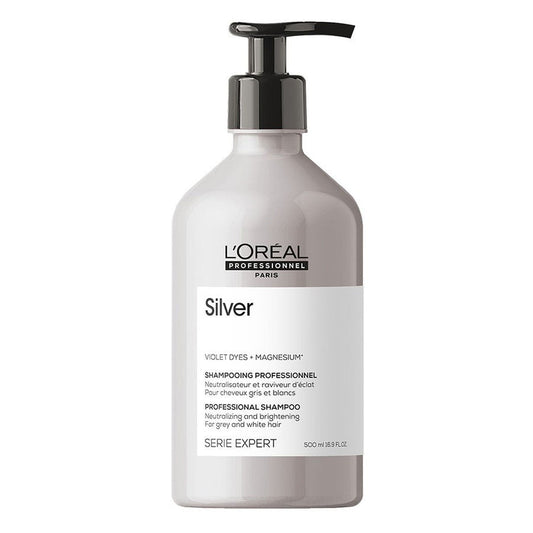 L'Oreal Professionnel Silver Whitening shampoo for grey and white hair - FrenchBeautyHub