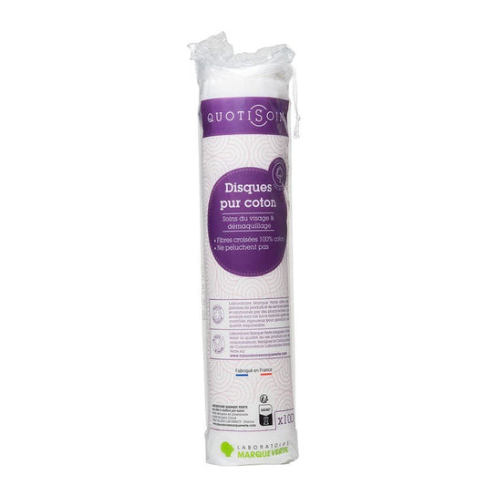 Marque Verte Quotisoin Cotton discs x100 - FrenchBeautyHub