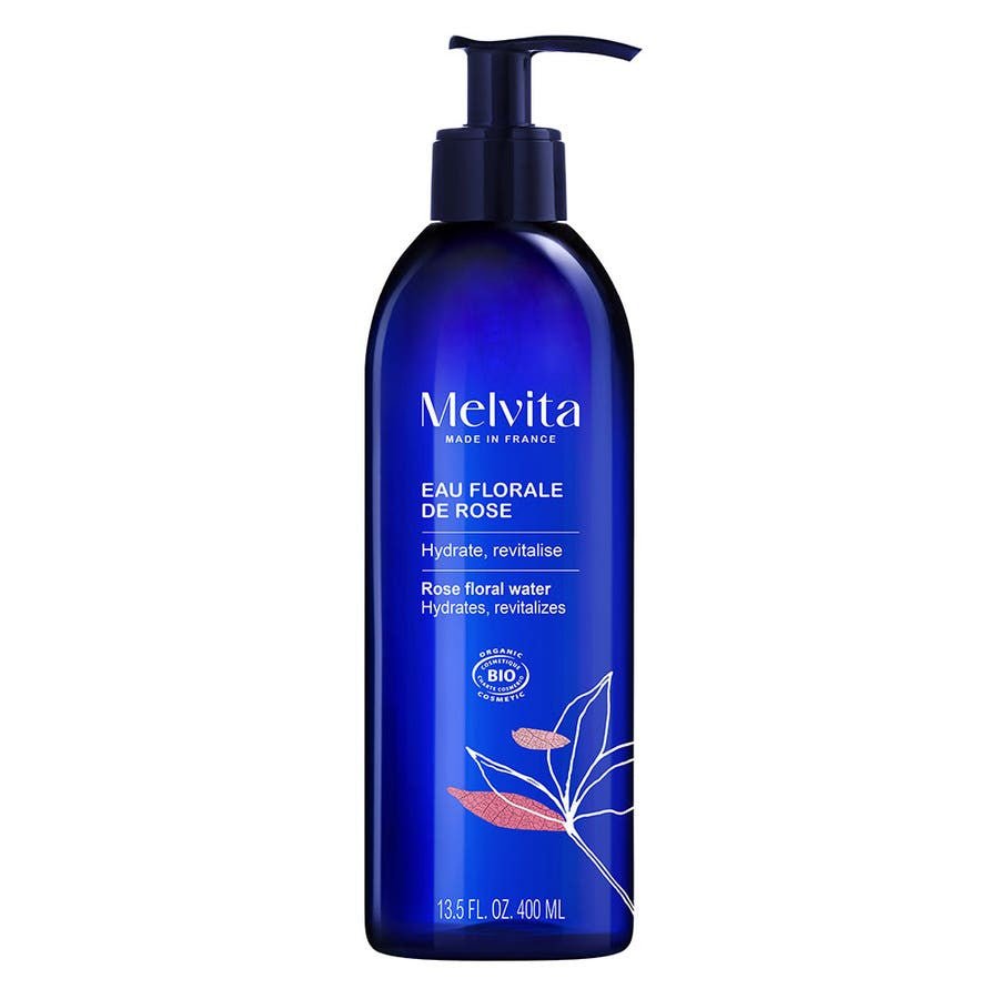 Melvita Eaux Florales Organic Rose Floral Water 400ml (13.52fl oz) - FrenchBeautyHub