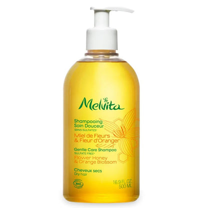 Melvita Gentle Care Shampoo Flower Honey & Orange Blossom Sulfate Free - FrenchBeautyHub