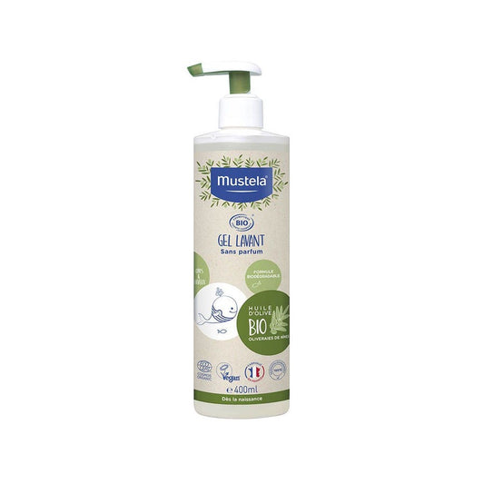 Mustela Organic Olive Oil Washing Gel for Family 400ml (13.53fl oz) - FrenchBeautyHub