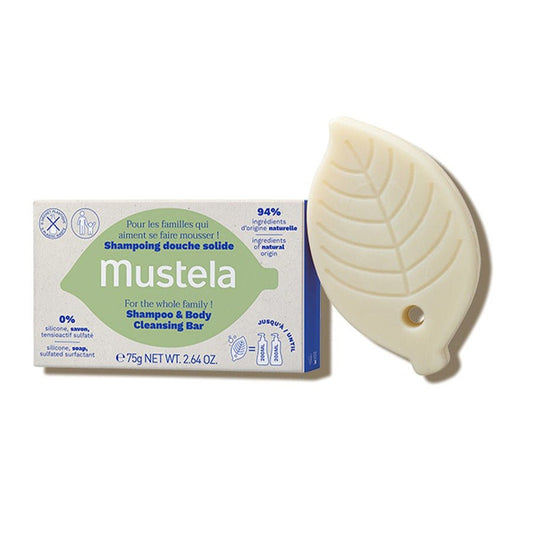 Mustela Solid Shower Shampoo for Ages 3 and Up 75g (2.64 oz) - FrenchBeautyHub
