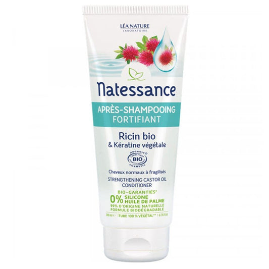 Natessance Castor Fortifying Organic Castor Oil Conditioner 200ml (6.76fl oz) - FrenchBeautyHub