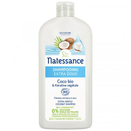 Natessance Coco Extra Gentle Shampoo 500ml (16.90fl oz) - FrenchBeautyHub