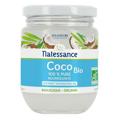 Natessance Coco Lea Nature 100% Pure And Organic Coco Oil 200ml (6.76fl oz) - FrenchBeautyHub