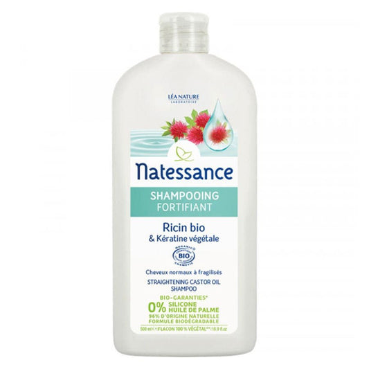 Natessance Fortifying Castor Oil Shampoo 500ml (16.90fl oz) - FrenchBeautyHub