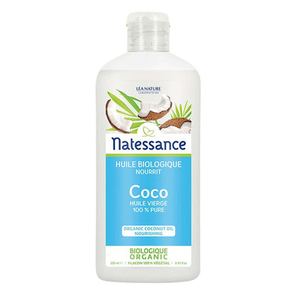 Natessance Organic Coconut Oil 250ml (8.45fl oz) - FrenchBeautyHub