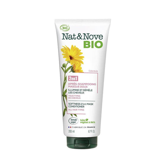 NAT&NOVE BIO Organic Mild 2 - in - 1 Mask Conditioner all skin types 200ml (6.76fl oz) - FrenchBeautyHub