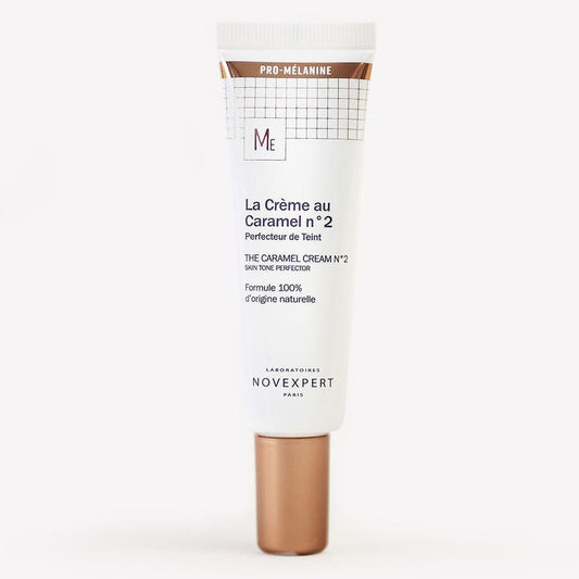 Novexpert Pro - Melanin La Crème au Caramel - Normal Skin - Golden Radiance 30ml (1.01fl oz) - FrenchBeautyHub