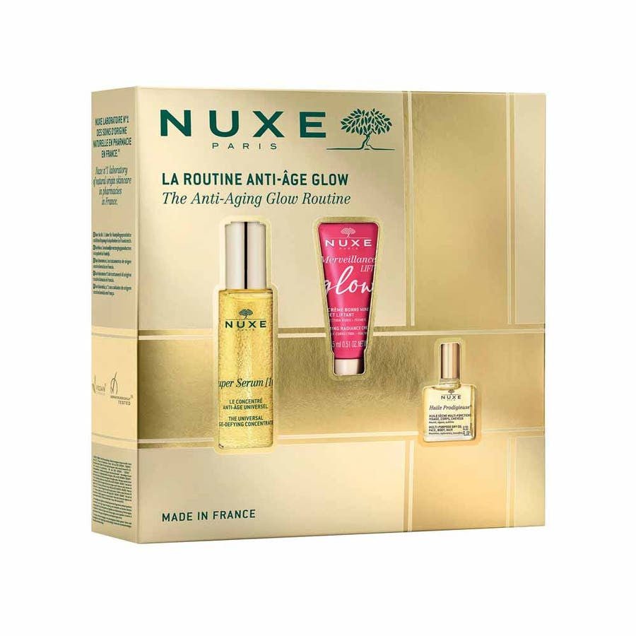 Nuxe Merveillance Expert Anti - Aging Giftbox Super Serum [10] Glow Routine 50ml + 5ml (1.69fl oz + 0.16fl oz) - FrenchBeautyHub