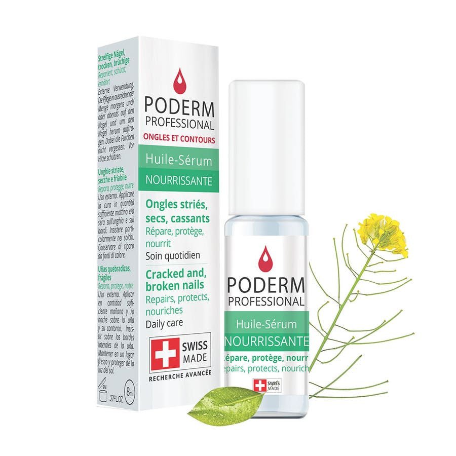 Poderm Nourishing Oil Serum Dry Cracked Nails 8ml (0.27fl oz) - FrenchBeautyHub