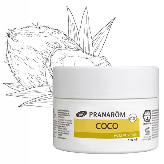 Pranarm Plant oils Organic Coconut Oil 100ml (3.38fl oz) - FrenchBeautyHub