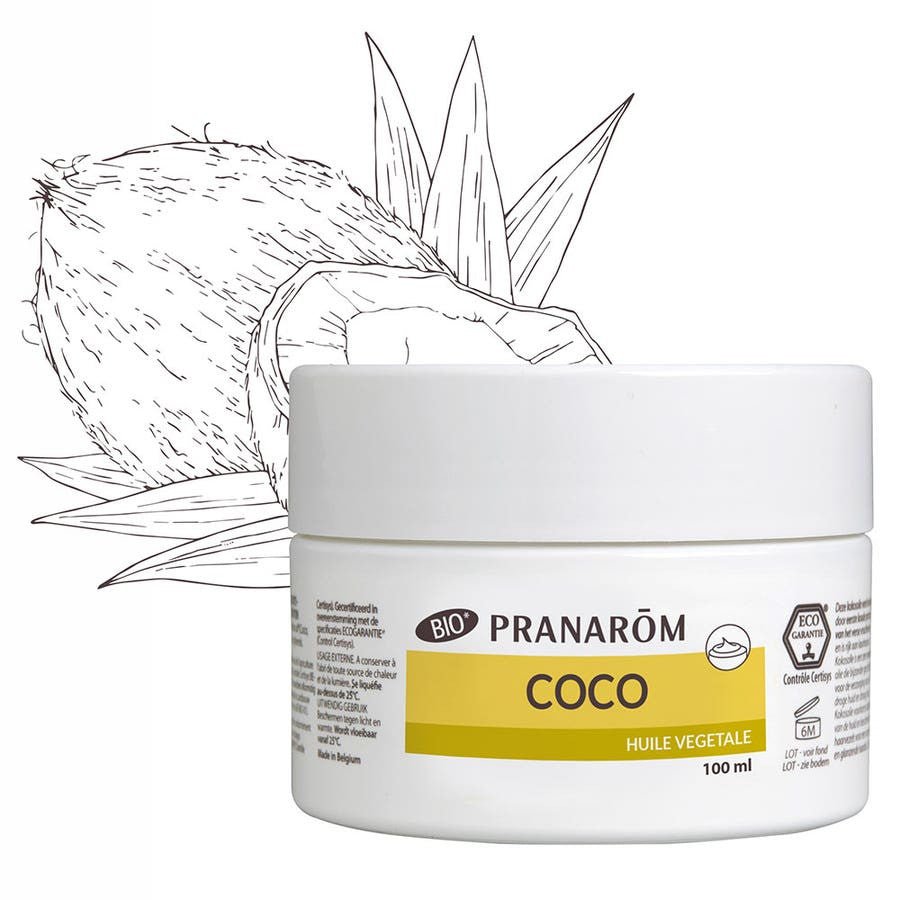 Pranarm Plant oils Organic Coconut Oil 100ml (3.38fl oz) - FrenchBeautyHub